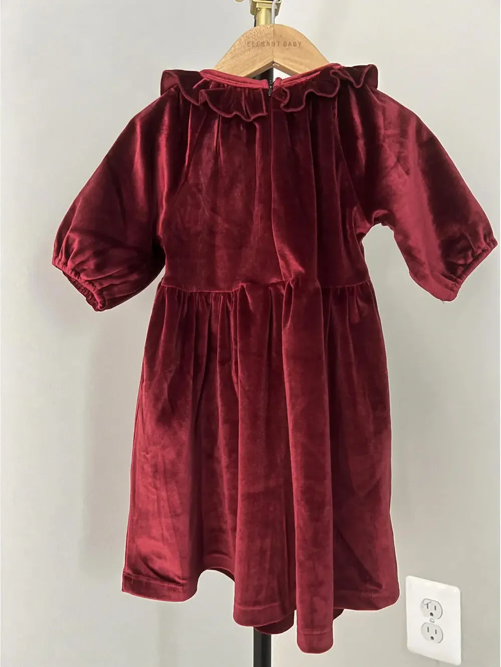 Velvet Fawn Burgundy Velvet Holiday Dress